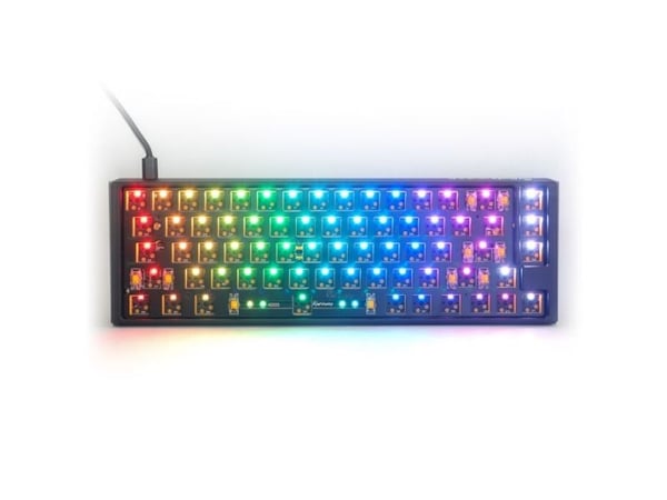 Ducky One 3 Hot-Swap Barebone SF, 65%, Koblet med ledninger (ikke trådløs), USB, Mekanisk nøkkelbryter, RGB LED, Sort