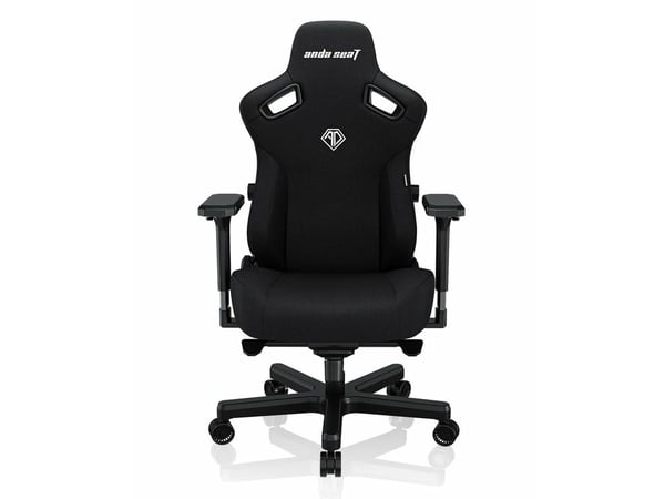 Anda Seat Kaiser 3 Series Premium XL - Spillestol - ergonomisk - armlener - T-formet - tipping - roterende - EverSoft linen fabric - karbon sort