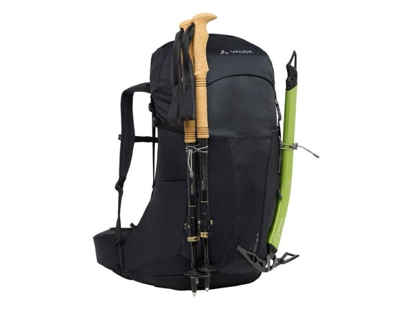 VAUDE Brenta 36+6, Innvendig ramme, Topp, Bakre polstring, Turgåing, Sort, Voksen