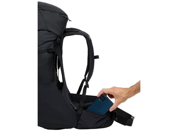 VAUDE Brenta 44+6, Innvendig ramme, Topp, Bakre polstring, Turgåing, Sort, Voksen