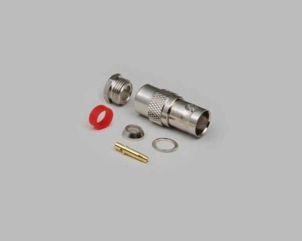 BKL Electronic 0401076/D, BNC, BNC, urosliitin, naarasliitin, nikkeli/kulta, 50 ohm (O)