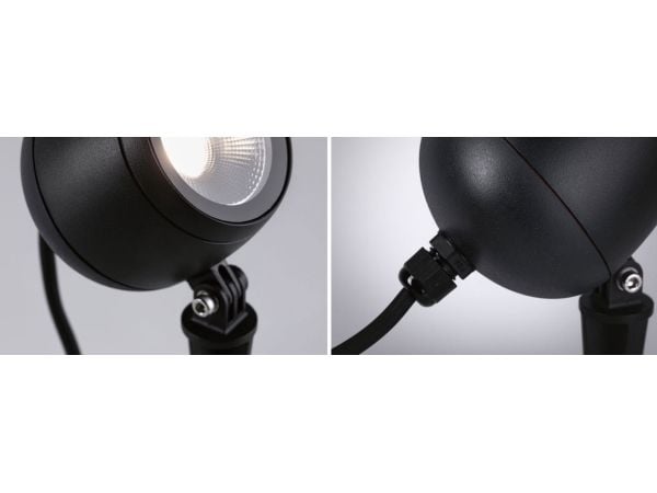 Paulmann Kikolo, Spotbelysning, Sort, Aluminium, Plast, Områdebelysning, Skyggebelysning, Trebelysning, Wall lighting, II, IP65