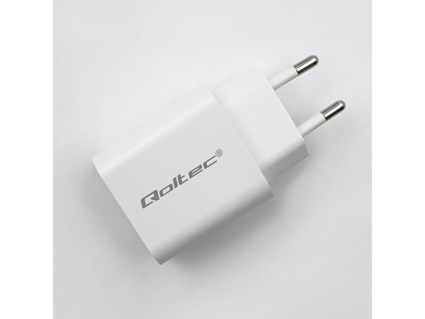 Qoltec - Strømadapter - super quick, 5-12V, 1.67A - 20 watt - 3 A - PD (USB-C) - hvit