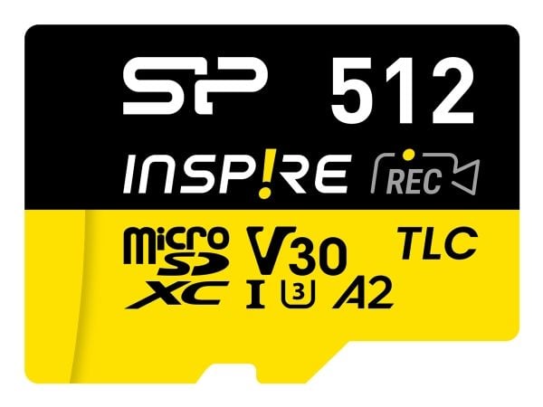 Minnekort Silicon Power Inspire 512 GB MicroSDXC V30 UHS-I U3 A2 4K + adapter (SP512GBSTXLA2V1NSP) (SP512GBSTXLA2V1NSP)