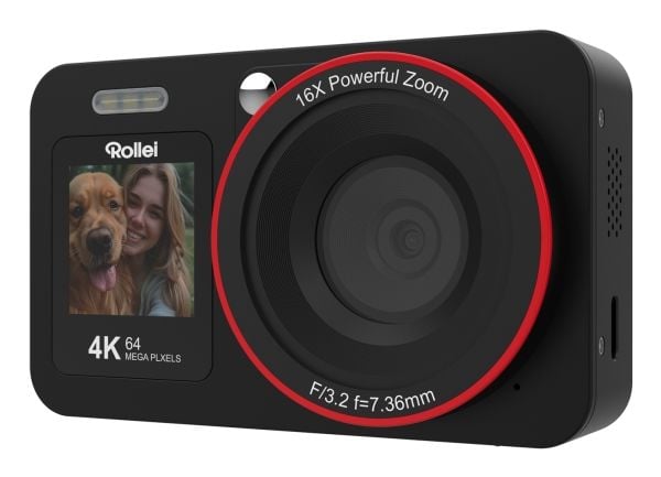 Rollei Compactline 12030, 64 MP, 9248 x 6936 pikseliä, 1/3.2", 4K Ultra HD, 115 g, musta