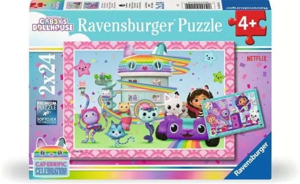 Ravensburger Puzzle Enfant dès 4 ans - Prêt à faire la fête ! / Gabby''s Dollhouse, 24 stykker, Tegneserier, 4 år