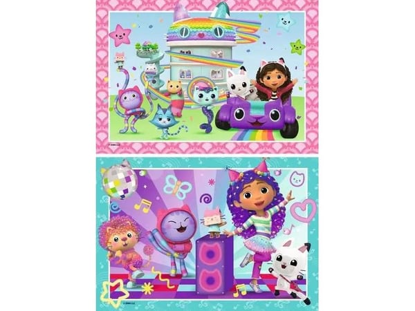 Ravensburgerin palapeli 2x24 vnt: Gabbyn nukkekoti (englanniksi)