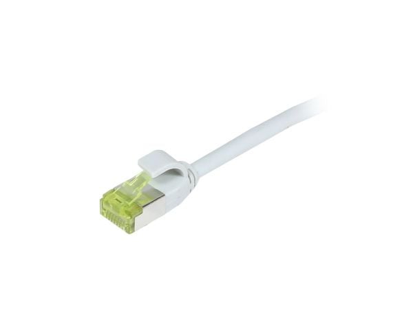 Liitäntäkaapeli RJ45 CAT6A 500Mhz 3m harmaa SFTP slimline pyöreä d45mm TPELSZHSuperflex AWG28 CAT7 raakakaapelilla Synergy 21