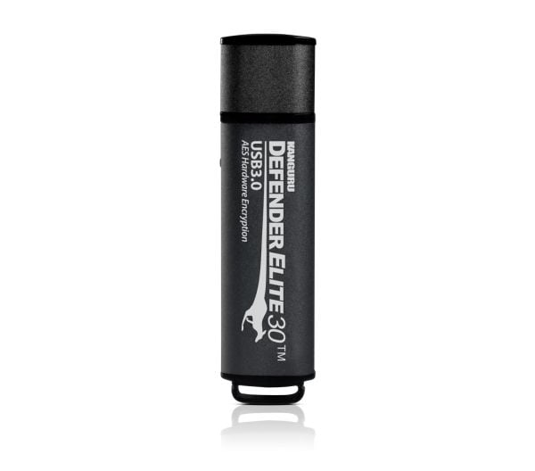 Kanguru Encrypted Defender Elite30 - USB-flashstasjon - kryptert - 32 GB - USB 3.2 Gen 1 - svart - TAA-samsvar
