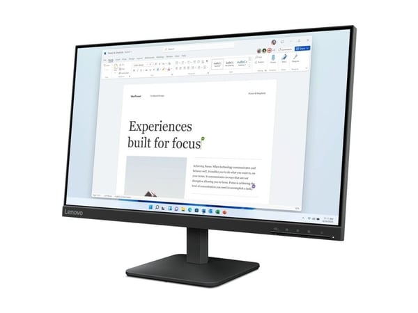 Lenovo L24-4e - LED-skjerm - 24" (23.8" synlig) - 1920 x 1080 Full HD (1080p) @ 100 Hz - IPS - 250 cd/m² - 1300:1 - 4 ms - HDMI, VGA - ravnsort