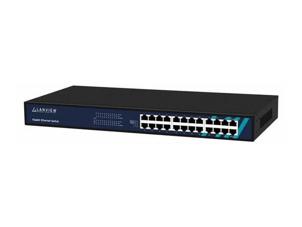 Lanview - Switch - smart - 24 x 10/100/1000 - skrivbordsmodell, rackmonterbar Lanview - Switch - smart - 24 x 10/100/1000 - skrivbordsmodell, rackmonterbar