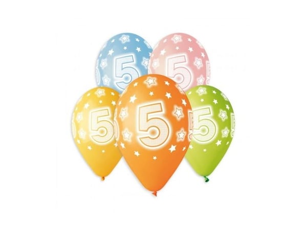 Balloner 5 år, 5 stk