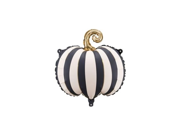 Stribet græskar folieballon, 39 cm