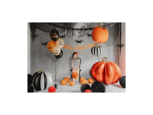 Randig pumpa folieballong, 39 cm
