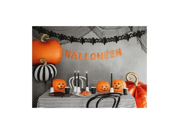 Randig pumpa folieballong, 39 cm