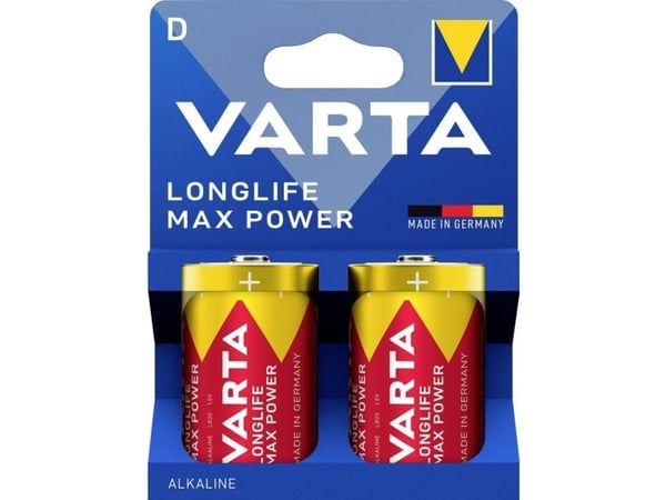 Varta 04720 101 422, LR20, Alkali, 1,5 V, 2 kpl, Punainen, Keltainen, Saksa