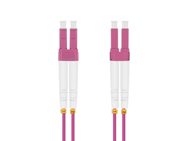 Helos LWL Patchkabel LC/LC Duplex 50/125µm OM4 spesialfiolett 15,0m