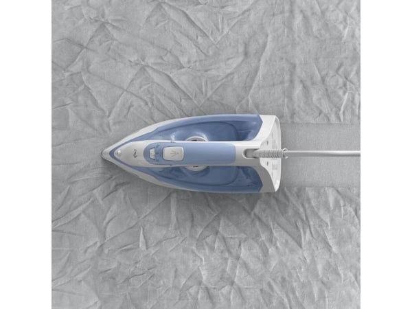 Tefal Virtuo 30 FV2C41E0, Tørr & dampstrykejern, Keramisk strykesåle, 1,9 m, 120 g/min, Blå, Hvit, 27 g/min
