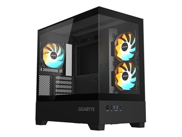 GIGABYTE C201 PANORAMIC, Midi Tower, PC, musta, mikro ATX, Mini-ITX, Lasi, Muovi, Terästä, Pelaaminen