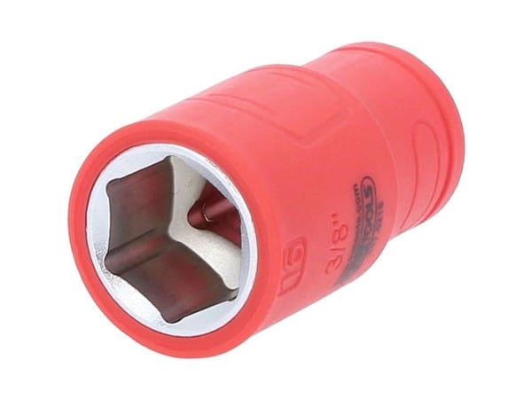 KS Tools 117.5216, Kraftpipe, Rød, 1 hoder, 3/8", Metrisk, 16 mm