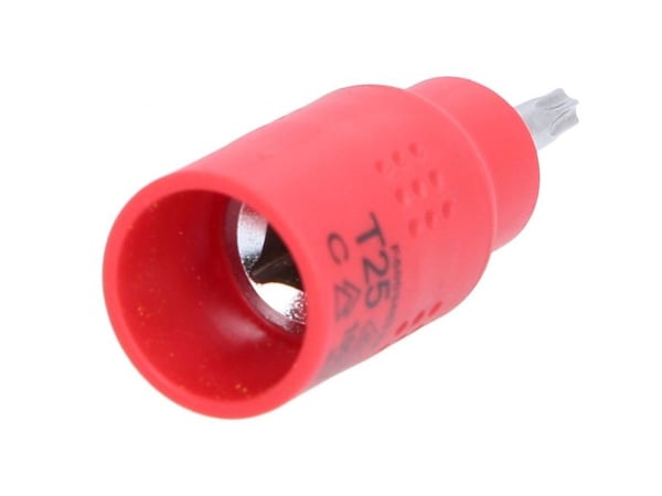 KS Tools 118.3813, Stikkontakt, 3/8", Metrisk, 1 hoder, T25, Kromvanadiumstål