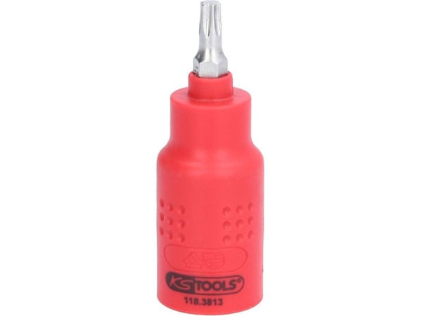 KS Tools 118.3813, Stikkontakt, 3/8", Metrisk, 1 hoder, T25, Kromvanadiumstål