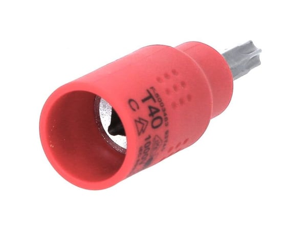 KS Tools 118.3816, Stikkontakt, 3/8", Metrisk, 1 hoder, T40, Kromvanadiumstål