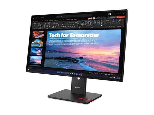 Lenovo ThinkVision T27qd-40 - LED-skjerm - 27" - 2560 x 1440 QHD @ 120 Hz - IPS - 350 cd/m² - 1500:1 - HDR10 - 4 ms - HDMI, DisplayPort, USB-C - ek...