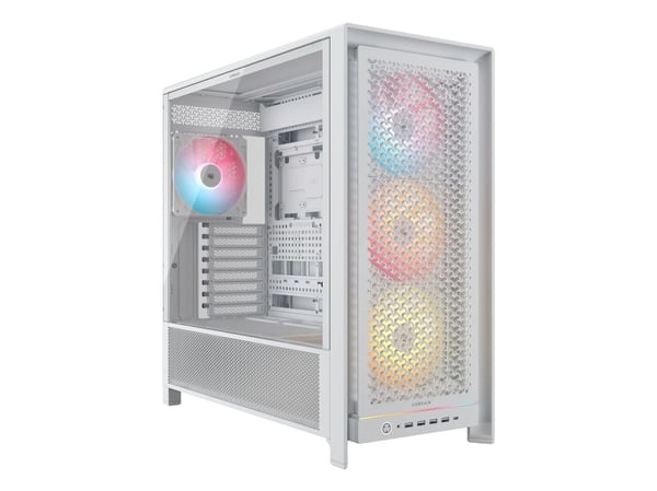 CORSAIR FRAME 4000D RS ARGB - Mid tower - utvidet ATX (E-ATX) - sidepanel med vindu (herdet glass) - ingen strømforsyning (ATX) - hvit - USB/lyd