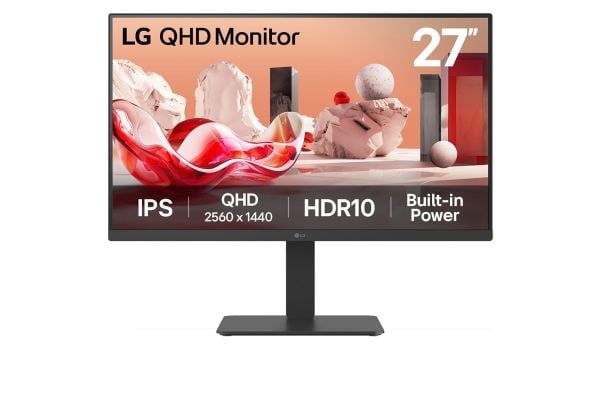 LG 27BA54QB-B - LCD-skjerm - 27" - 2560 x 1440 QHD @ 75 Hz - IPS - 350 cd/m² - 1000:1 - HDR10 - 5 ms - 2xHDMI, DisplayPort - høyttalere
