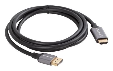 KABELDISPLAYPORT(M) ->HDMI(M) 1,8M 4K CZARNO-SREBRNY LANBERG
