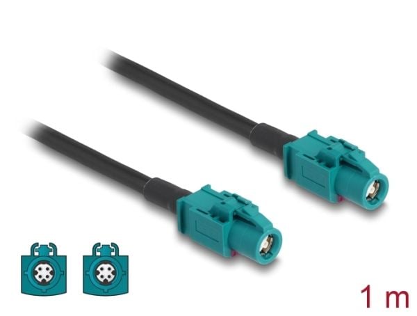 Delock - Datakabel - HSD Z hunn til HSD Z hunn - 1 m