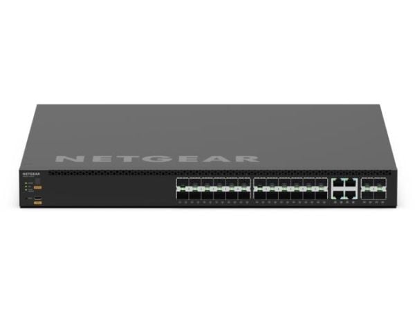 NETGEAR M4350 Series M4350-24F4X - Switch - L3 - Styrt - 24 x 1/2.5 Gigabit SFP + 4 x kombo 10 Gigabit SFP+ - front til bakside-luftflyt - rackmont...