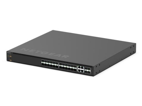 NETGEAR M4350 Series M4350-24F4X - Switch - L3 - Styrt - 24 x 1/2.5 Gigabit SFP + 4 x kombo 10 Gigabit SFP+ - front til bakside-luftflyt - rackmont...