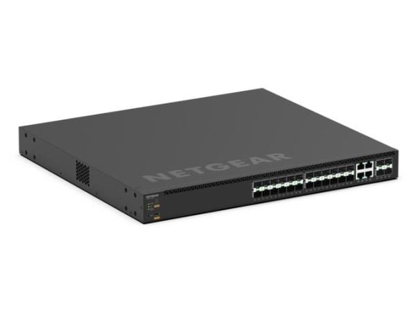 NETGEAR M4350 Series M4350-24F4X - Switch - L3 - Styrt - 24 x 1/2.5 Gigabit SFP + 4 x kombo 10 Gigabit SFP+ - front til bakside-luftflyt - rackmont...