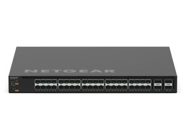NETGEAR M4350 Series M4350-40F4C - Switch - L3 - Styrt - 40 x 10 Gigabit SFP+ + 4 x 100 Gigabit QSFP28 (uplink) - front til bakside-luftflyt - rack...