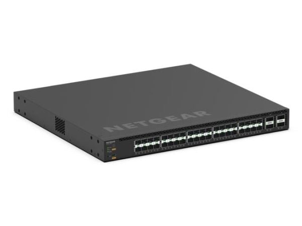 NETGEAR M4350 Series M4350-40F4C - Switch - L3 - Styrt - 40 x 10 Gigabit SFP+ + 4 x 100 Gigabit QSFP28 (uplink) - front til bakside-luftflyt - rack...