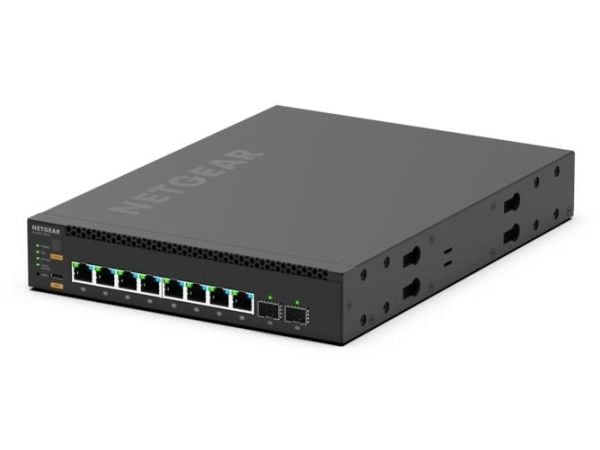 NETGEAR M4350-8M2V - Switch - L3 - Styrt - 8 x 2.5GBase-T (PoE ++) + 2 x 25 Gigabit SFP28 (opplink) - front til bakside-luftflyt - stasjonær, rackm...