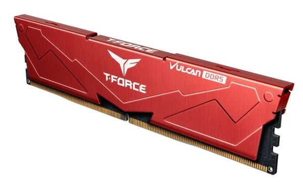 T-FORCE Vulcan - DDR5 - sett - 32 GB: 2 x 16 GB - DIMM 288-pin - 6000 MHz / PC5-48000 - CL30 - 1.35 V - ikke-bufret - on-die ECC - rød