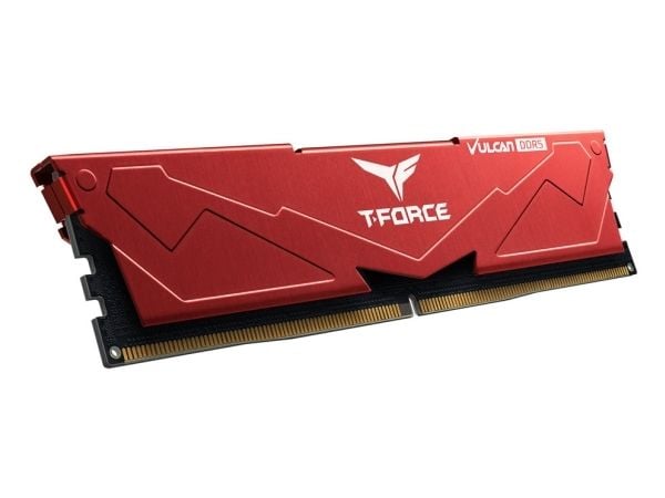T-FORCE Vulcan - DDR5 - sett - 32 GB: 2 x 16 GB - DIMM 288-pin - 6000 MHz / PC5-48000 - CL30 - 1.35 V - ikke-bufret - on-die ECC - rød