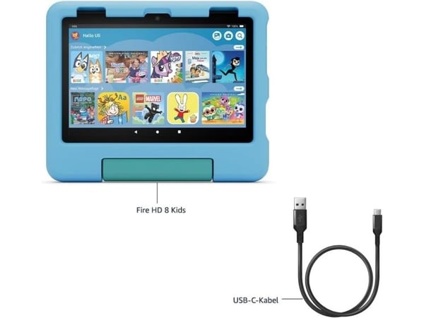 Amazon Fire HD 8 Kids Edition - 12. generasjon - tablet - 32 GB - 8" IPS (1280 x 800) - microSD-spor - Disney Princess