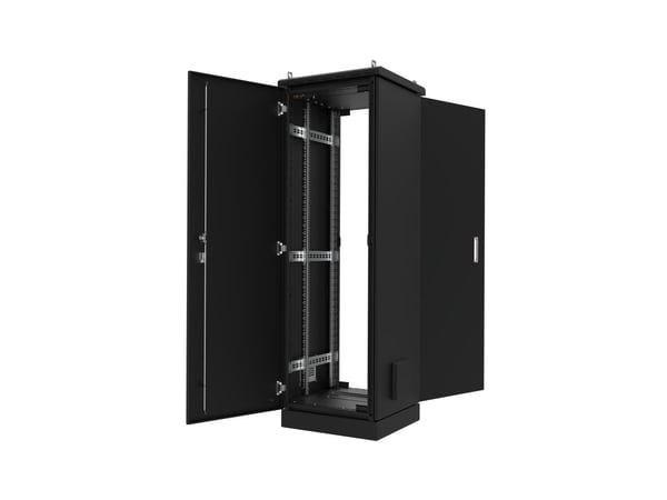 Lanview by Logon Data Line - Rack skap - 600 x 600 mm, data line, IP55 - fritt stående - svart - 22U - 19"