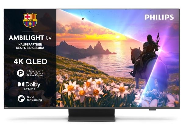 Philips 43PUS8600 - 43" Diagonalklasse LED-bakgrunnsbelyst LCD TV - QLED - Smart TV - TITAN OS - 4K UHD (2160p) 3840 x 2160 - HDR - våpenmetall