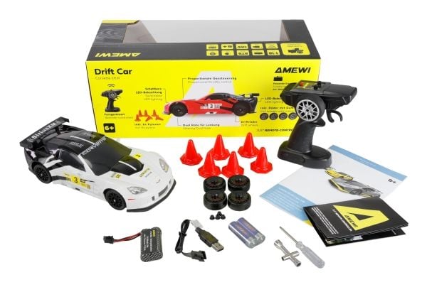 Amewi Corvette C6R, Driftausauto, 1:18, 6 vuosi/vuosia, 500 mAh, 368 g
