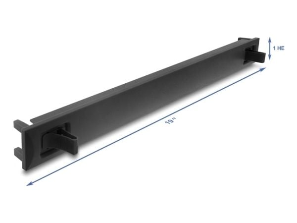 Delock - Blankeplate - svart (RAL 9005) - 1U - 19"
