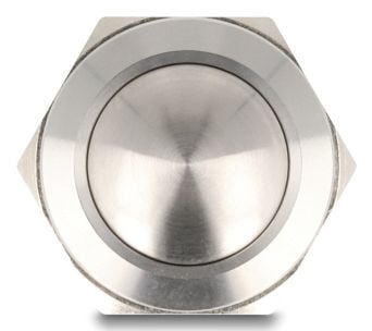 DeLOCK 22041, Painikekytkin, 2P, Nikkeli, Ruostumaton teräs, Kiilto, Hopea, IP65
