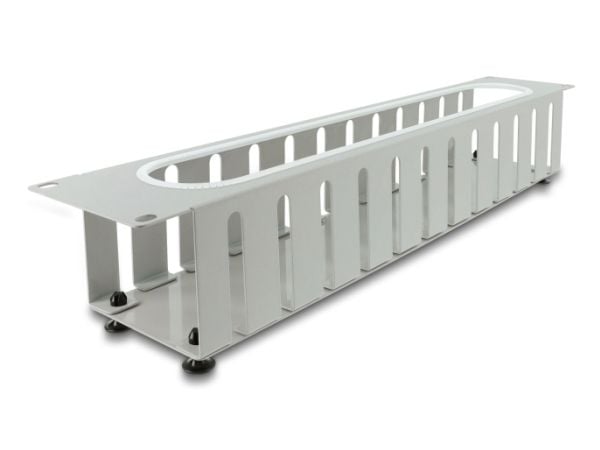 DeLOCK 67280, Kaapelin hallintapaneeli, Terästä, Harmaa, 1 kpl