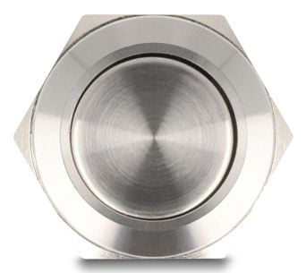 DeLOCK 22042, Painikekytkin, 2P, Nikkeli, Ruostumaton teräs, Kiilto, Hopea, IP65