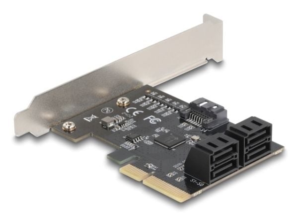 Delock - Grensesnittsadapter - SATA 6Gb/s - lav profil - PCIe 3.0 x4