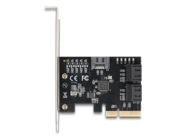Delock - Grensesnittsadapter - SATA 6Gb/s - lav profil - PCIe 3.0 x4